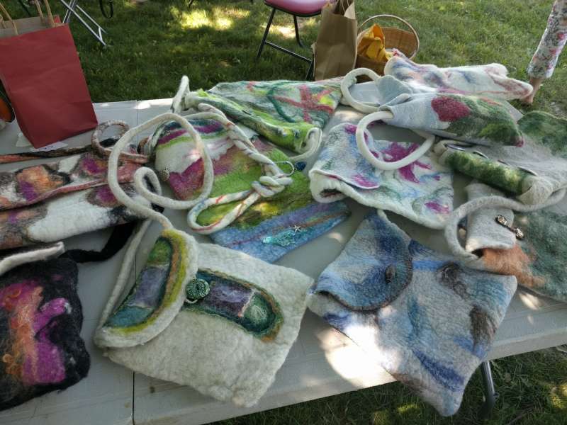 Felted bags from workshop